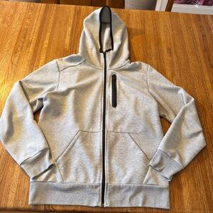 Uniqlo Dry Stretch Sweat Full-Zip Hoodie - Heather Gray - Techwear / Athleisure